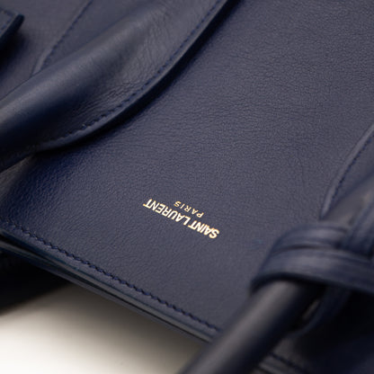 Saint Laurent Sac de Jour cuir bleu marine