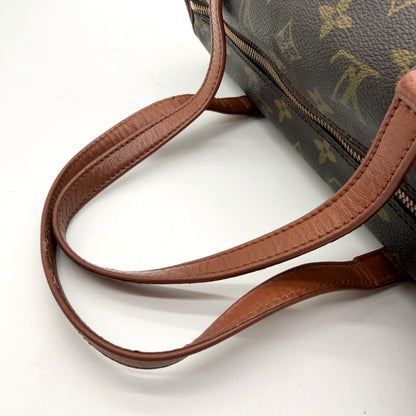 Louis Vuitton Papillon 30 Toile Monogram - détail anses cuir naturel
