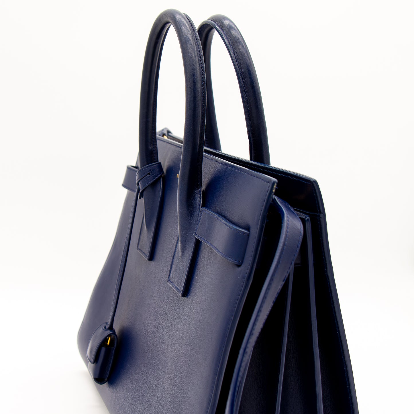 Saint Laurent Sac de Jour cuir bleu marine
