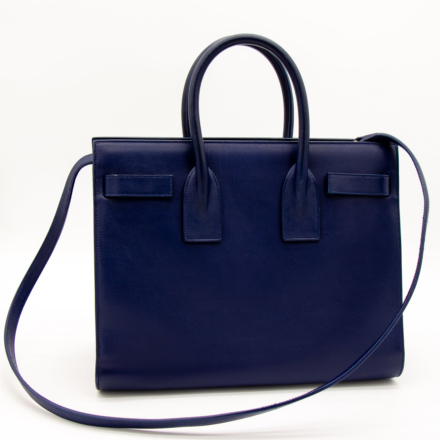 Saint Laurent Sac de Jour cuir bleu marine