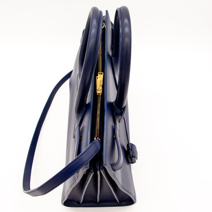 Saint Laurent Sac de Jour cuir bleu marine
