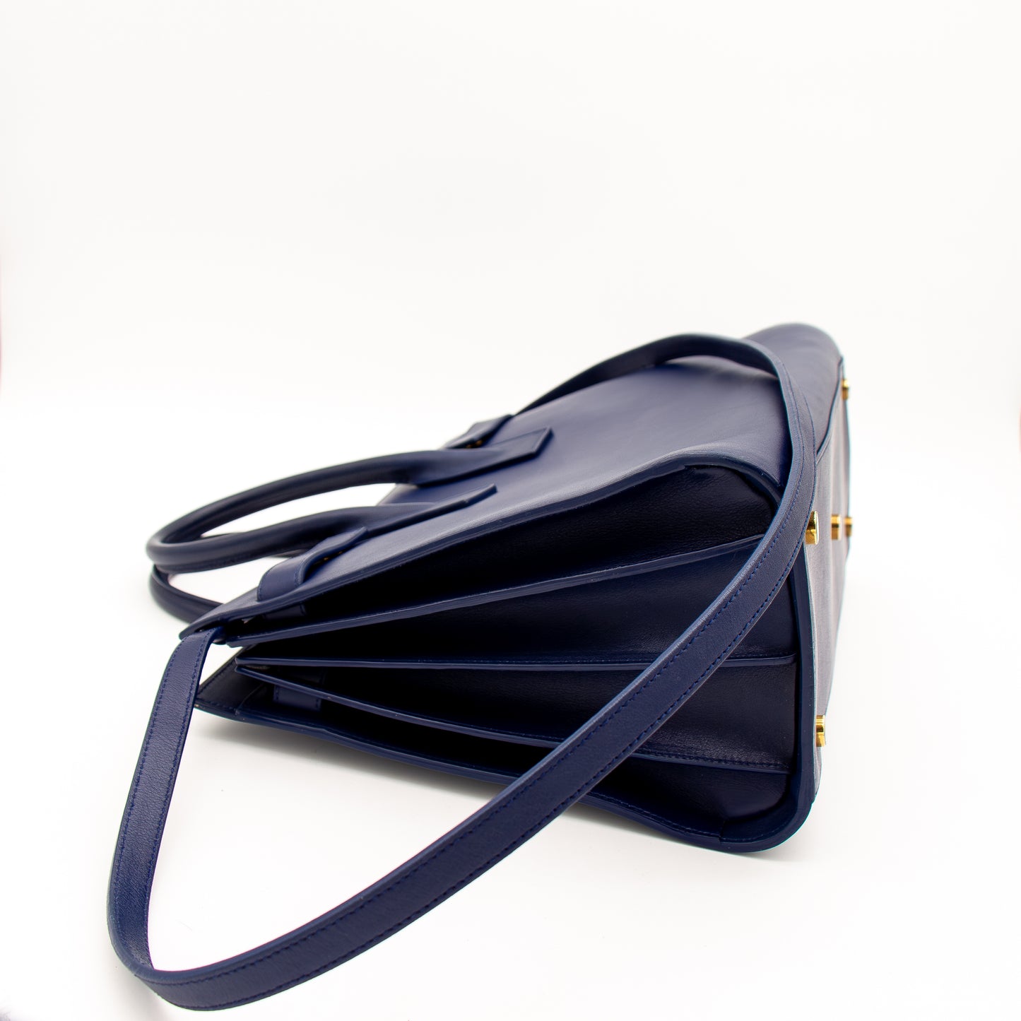 Saint Laurent Sac de Jour cuir bleu marine