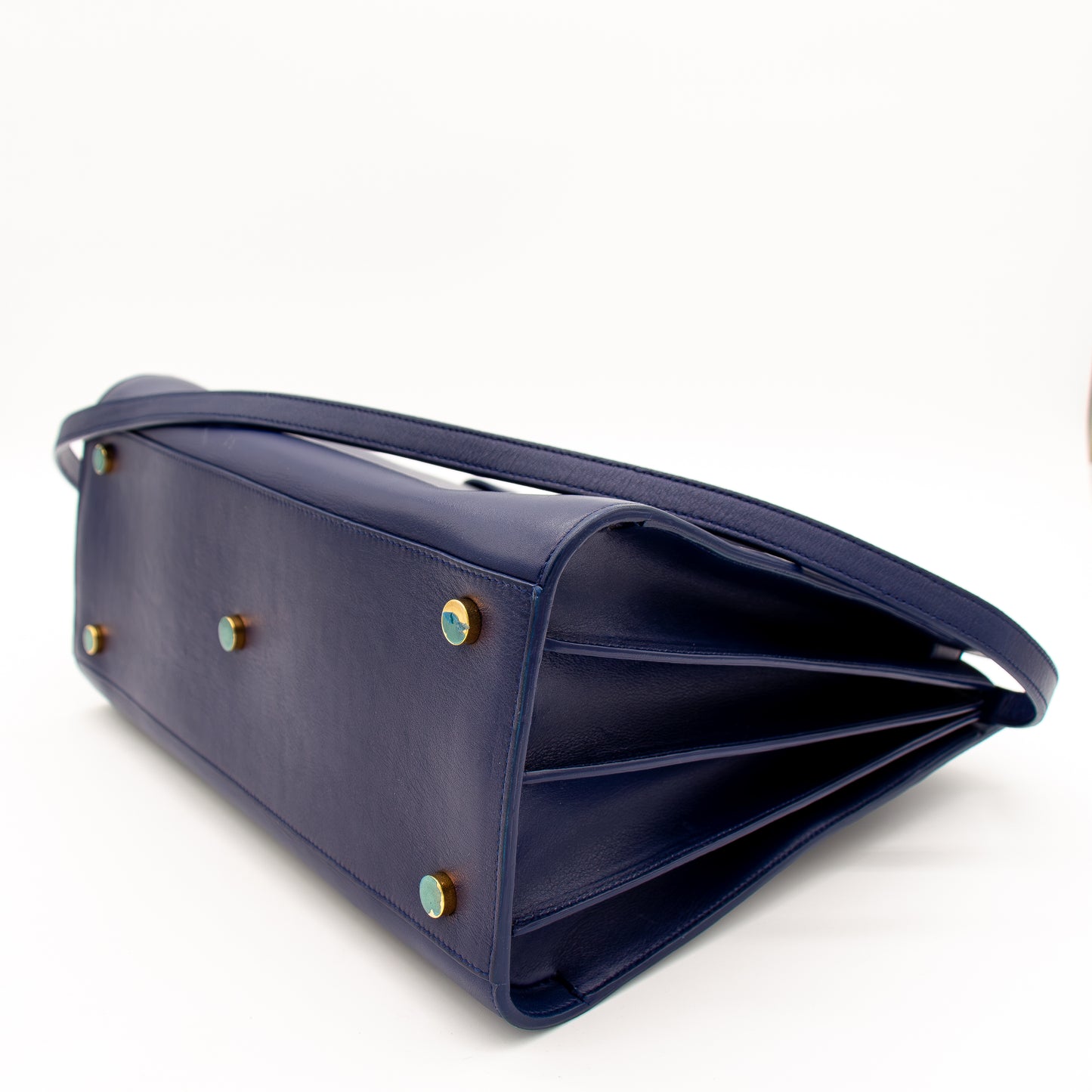 Saint Laurent Sac de Jour cuir bleu marine