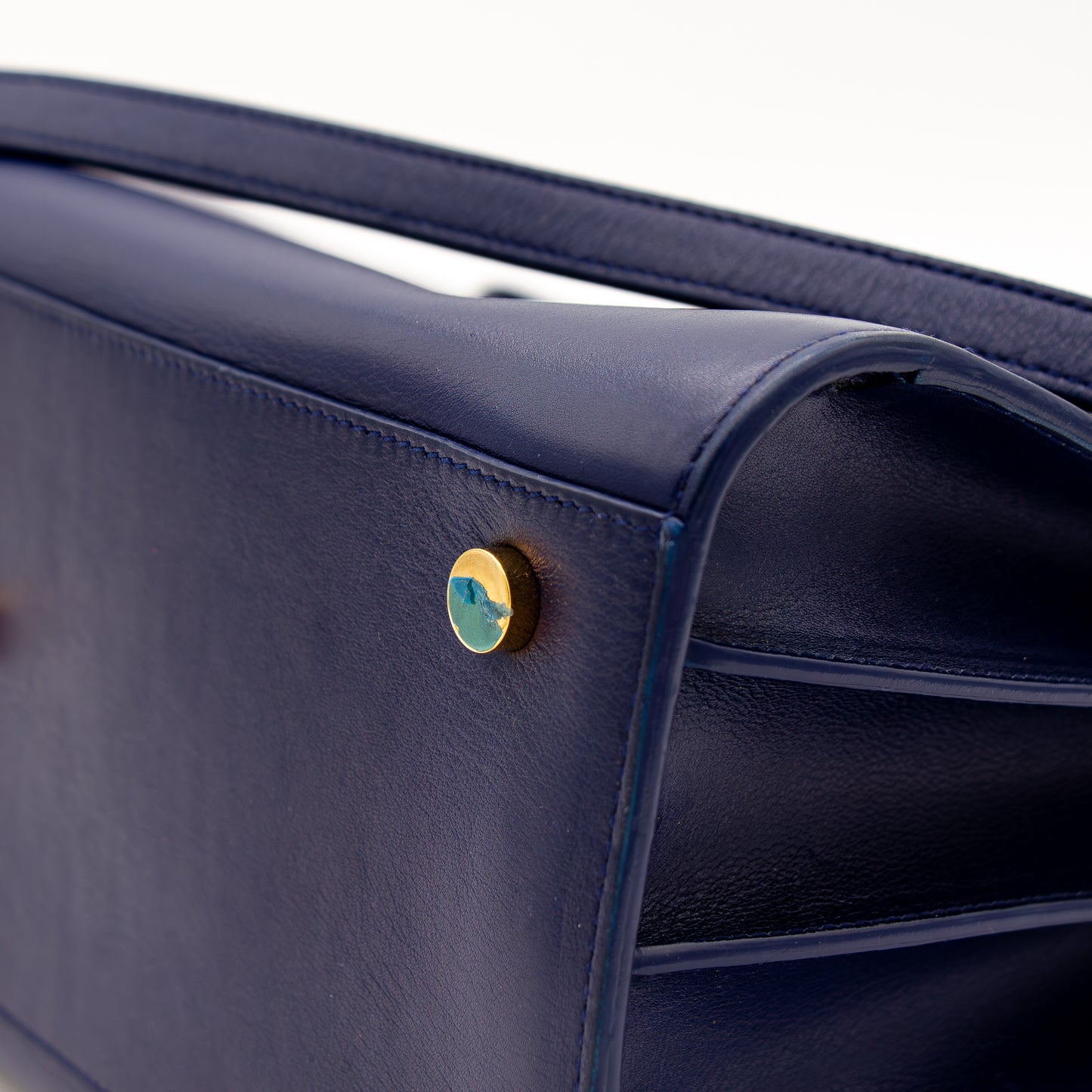 Saint Laurent Sac de Jour cuir bleu marine