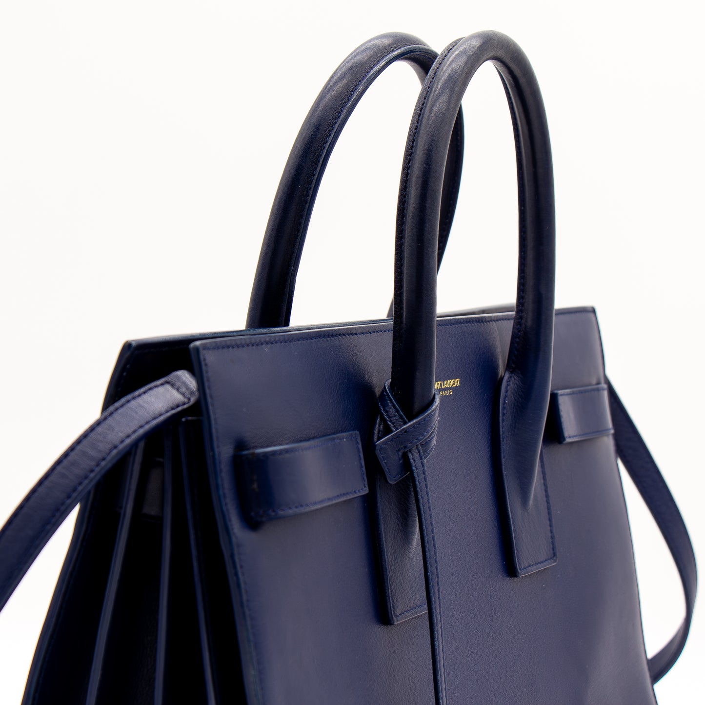Saint Laurent Sac de Jour cuir bleu marine
