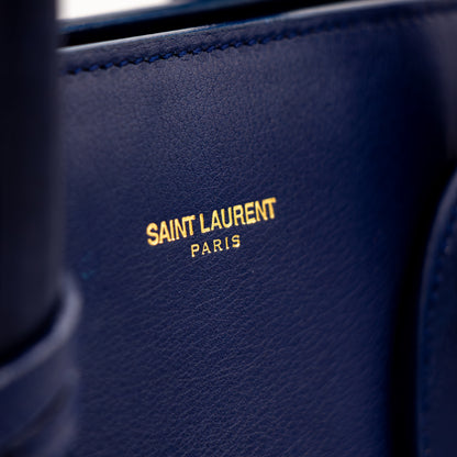 Saint Laurent Sac de Jour cuir bleu marine