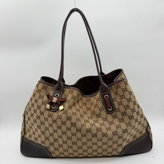 Gucci Princy Tote – Toile GG Beige & Cuir Marron