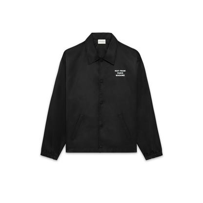 Veste Drôle de Monsieur Slogan noir vue de face