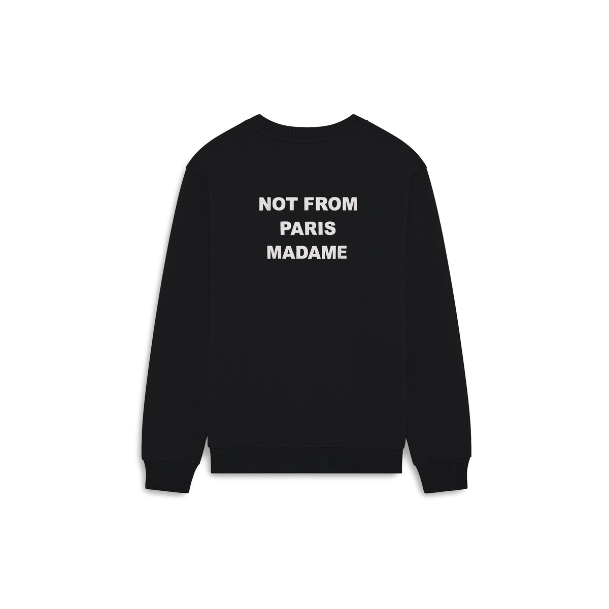 Sweat Drôle de Monsieur Slogan noir porté