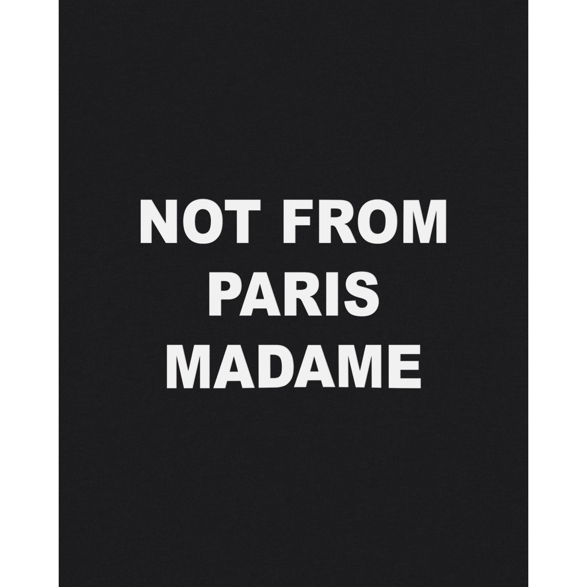 Sweat Drôle de Monsieur Slogan noir détail