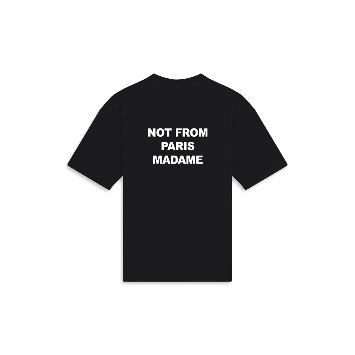 T-shirt Drôle de Monsieur Slogan noir détail