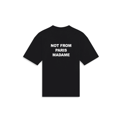 T-shirt Drôle de Monsieur Slogan noir détail