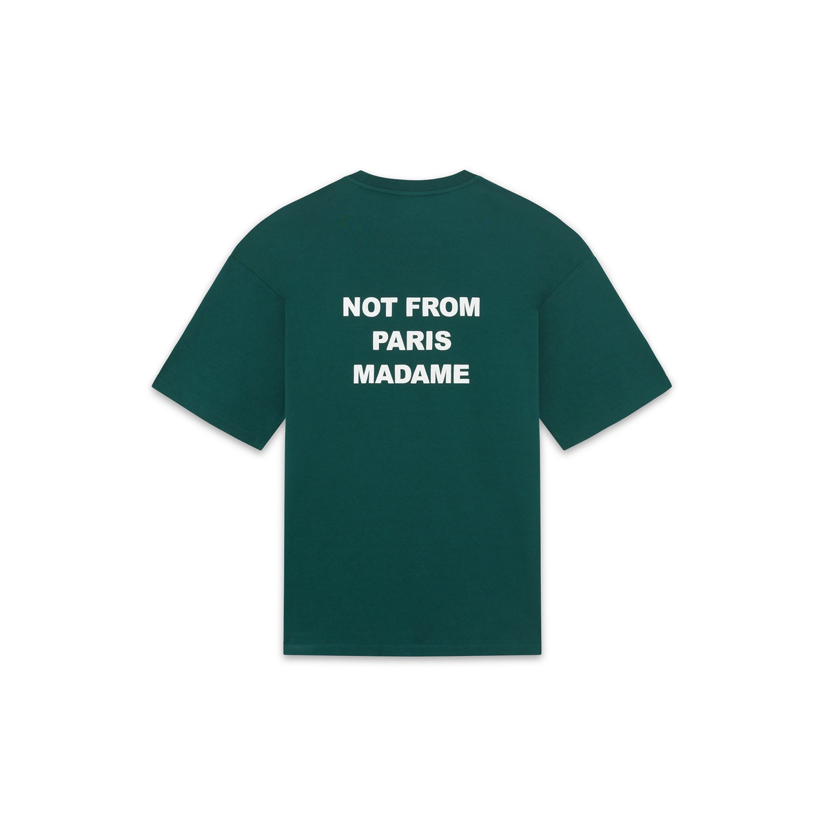 T-shirt Drôle de Monsieur Slogan vert porté