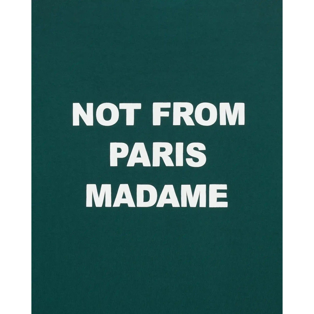 T-shirt Drôle de Monsieur Slogan vert détail