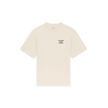 T-shirt Drôle de Monsieur Slogan beige vue de face
