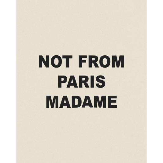 T-shirt Drôle de Monsieur Slogan bege, detalhe