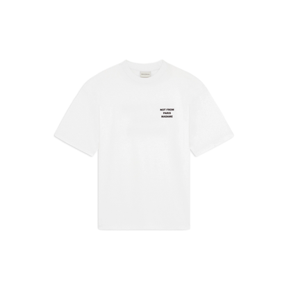 T-shirt Drôle de Monsieur Slogan blanc vue de face