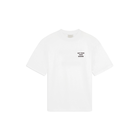 T-shirt Drôle de Monsieur Slogan blanc vue de face