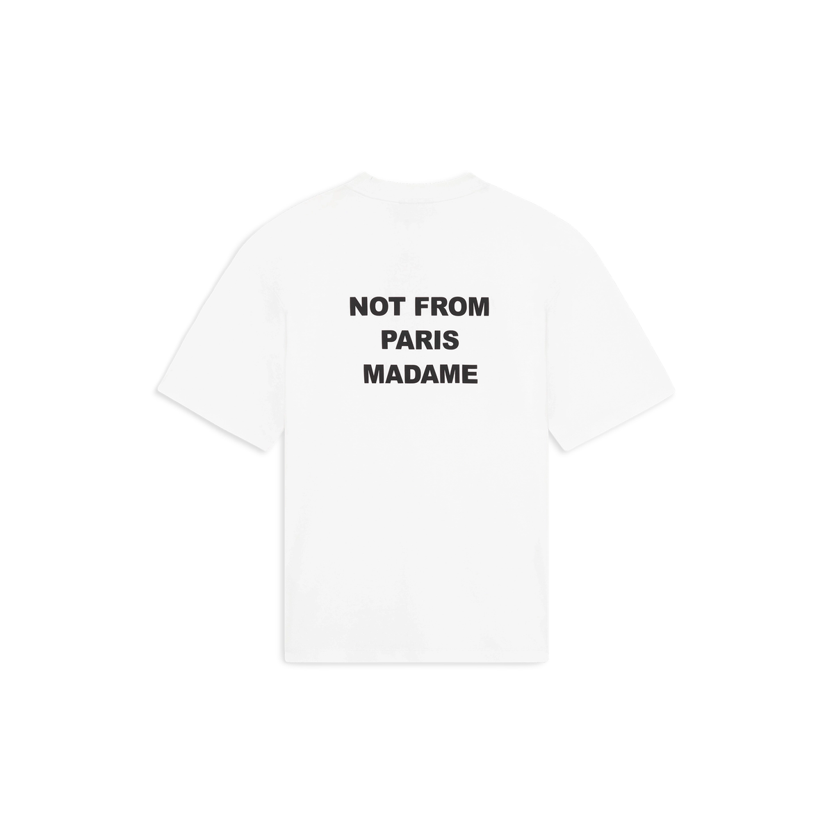 T-shirt Drôle de Monsieur Slogan blanc porté