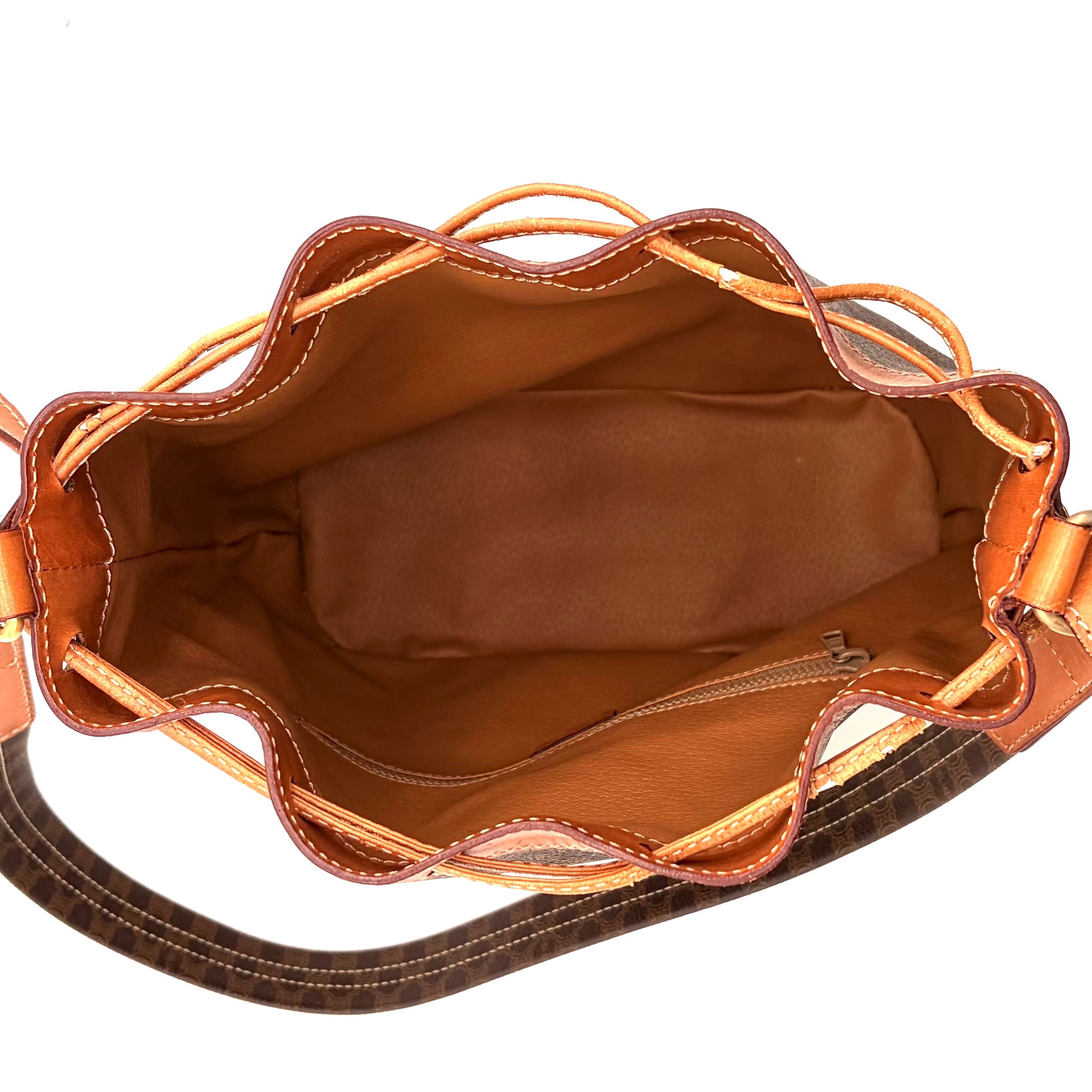 Céline Sac Seau Toile Macadam - intérieur ouvert