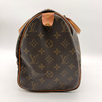 Louis Vuitton Speedy 30 Toile Monogram - côté avec languette