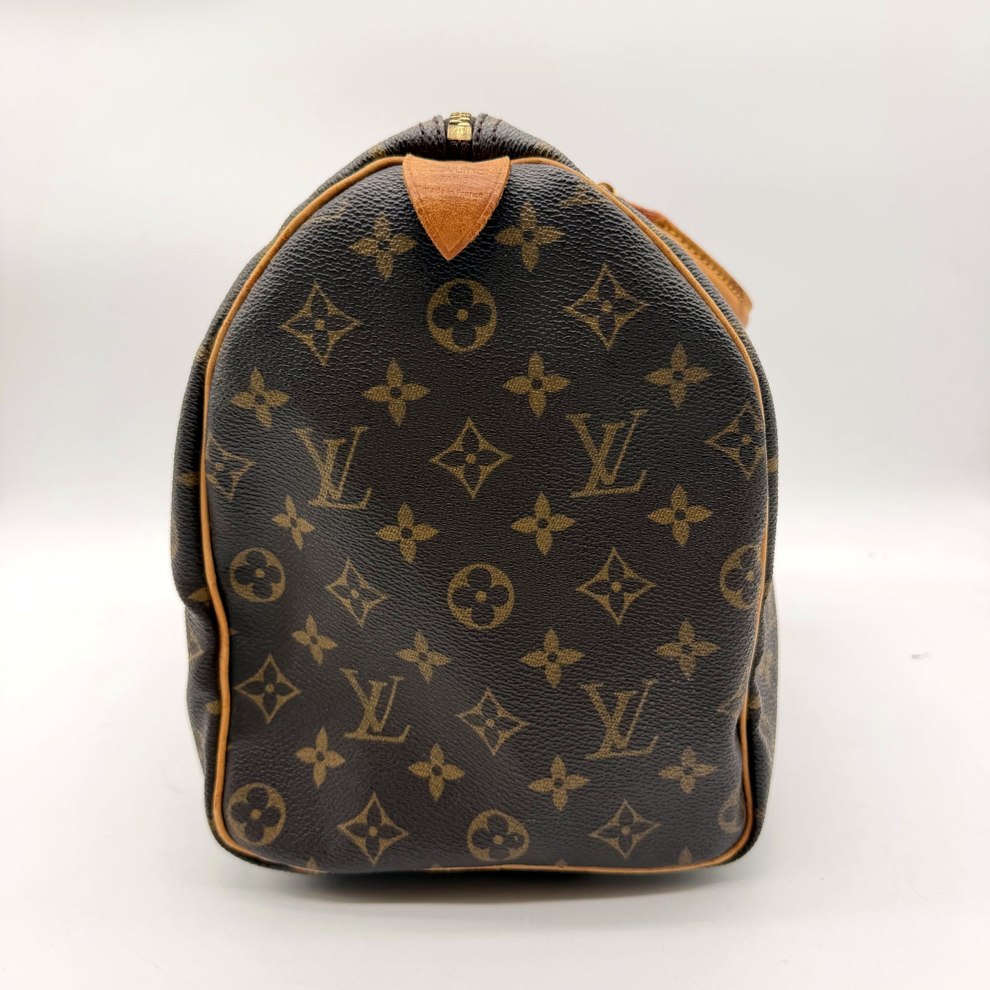 Louis Vuitton Speedy 35 Toile Monogram - côté avec languette