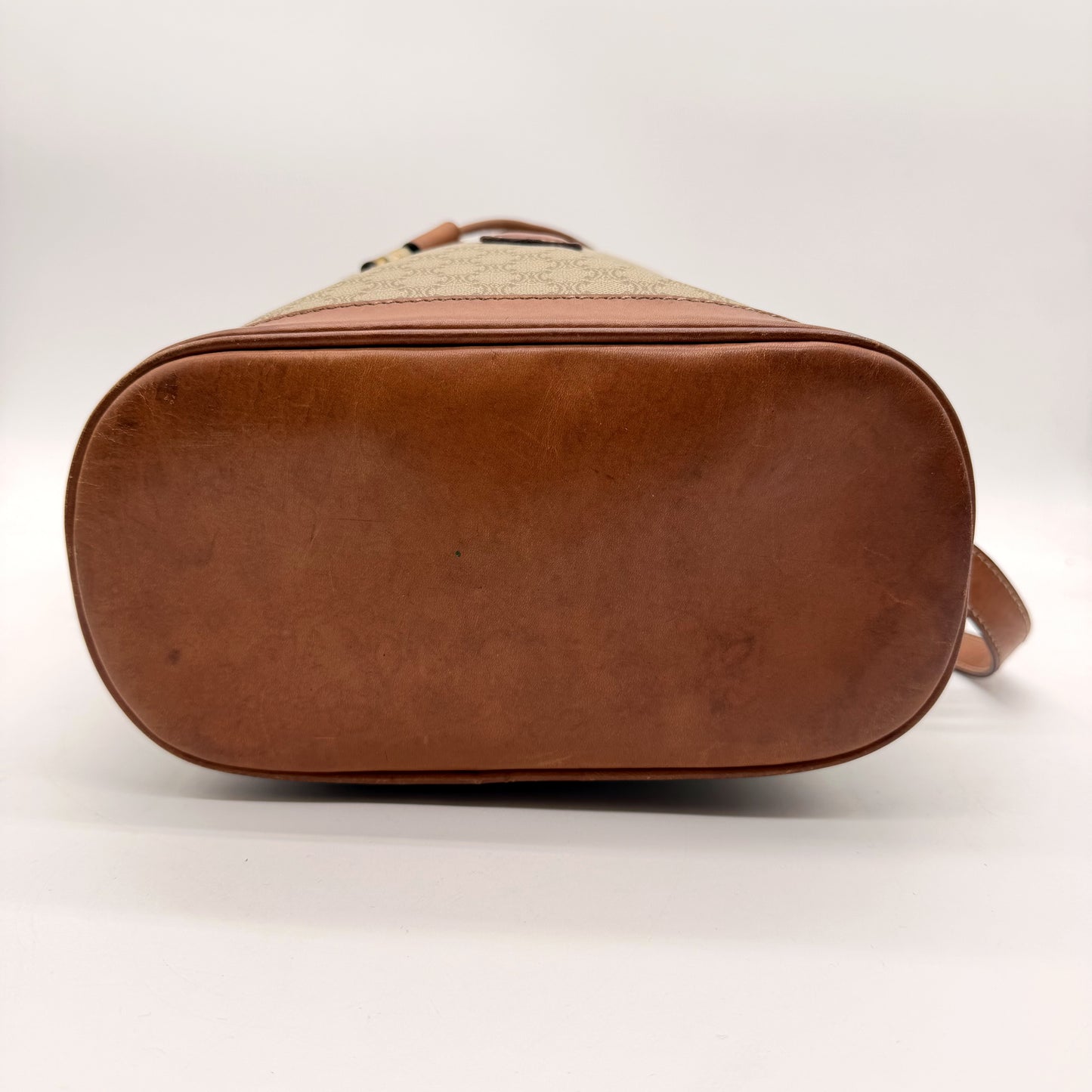 Céline sac seau Macadam blanc - fond cuir