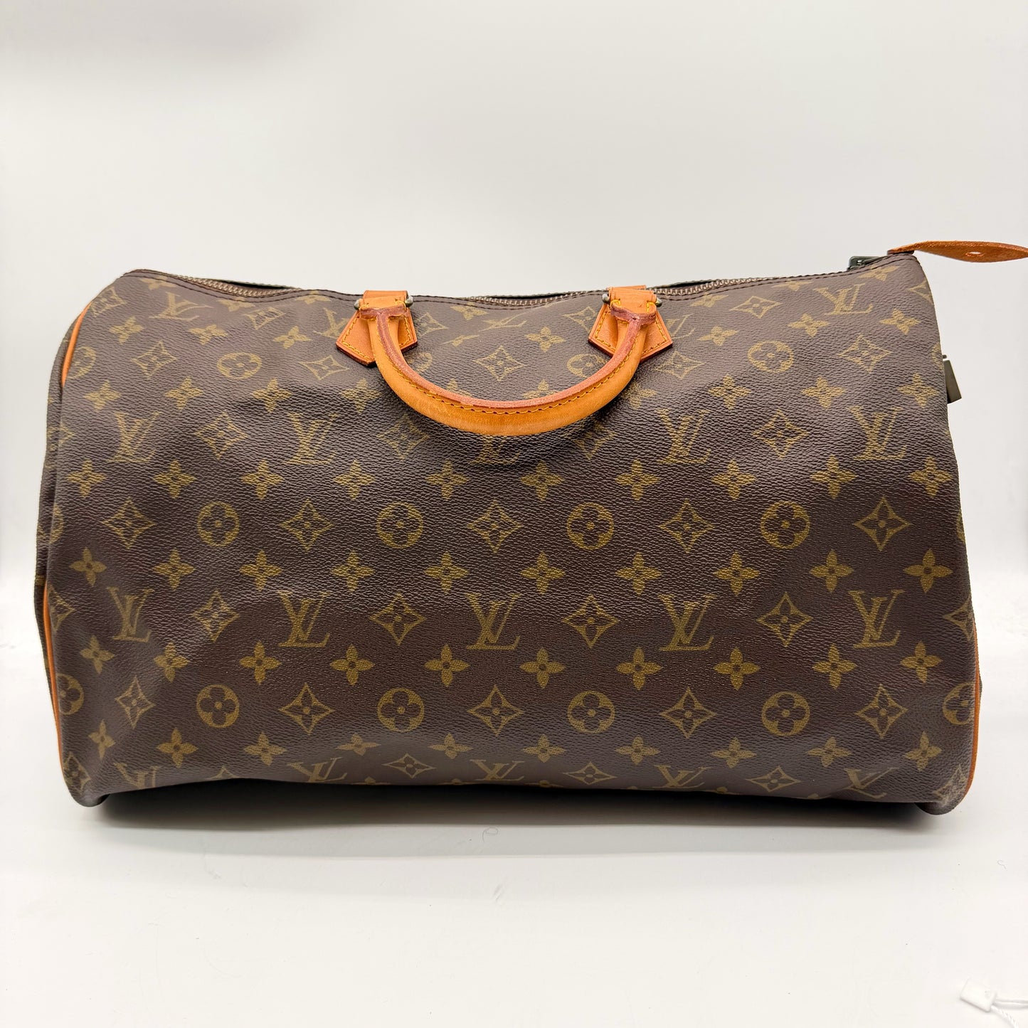 Louis Vuitton Speedy 40 toile Monogram et cuir naturel - vue avant