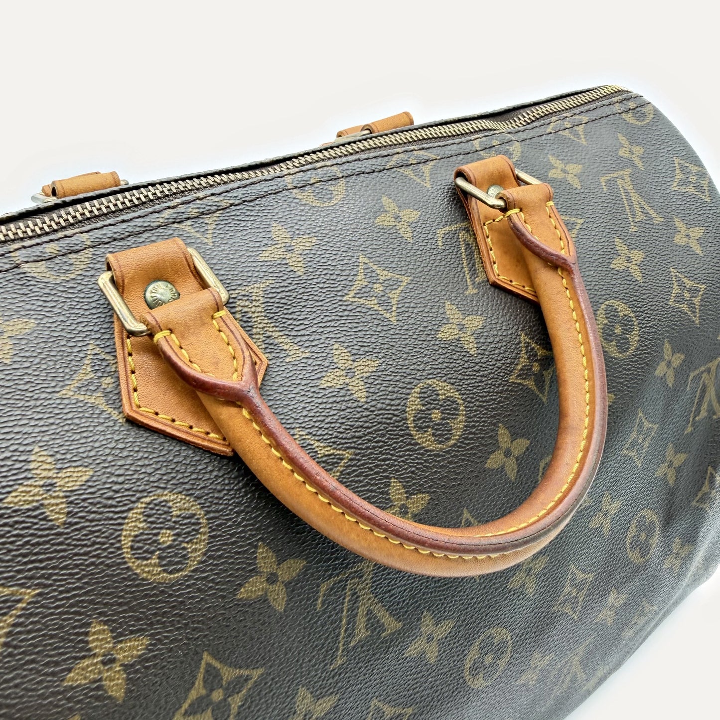Louis Vuitton Speedy 35 Monogram - détail anses et zip