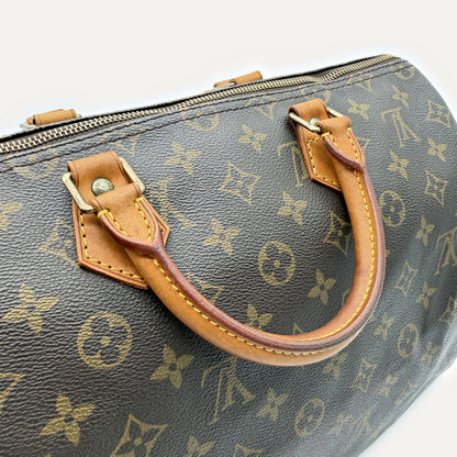 Louis Vuitton Speedy 35 Monogram - détail anses et zip