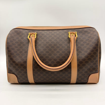 Céline Boston 35 toile Macadam et cuir naturel - vue arrière