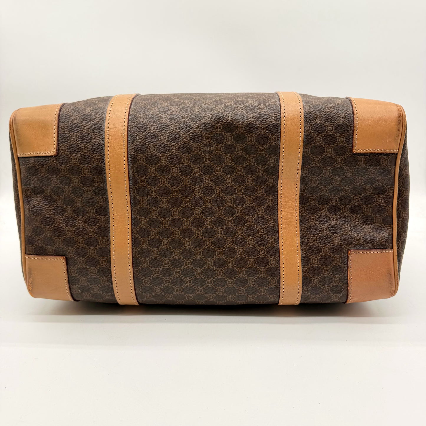 Céline Boston 35 toile Macadam - dessous du sac