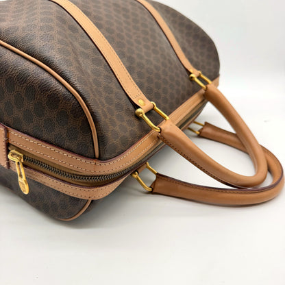 Céline Boston 35 - dessus anses cuir naturel patiné et fermeture zip