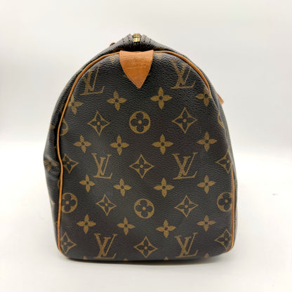 Louis Vuitton Speedy 30 Toile Monogram - profil côté, motif monogram
