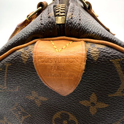 Louis Vuitton Speedy 30 - détail cachet cuir Louis Vuitton Paris made in France