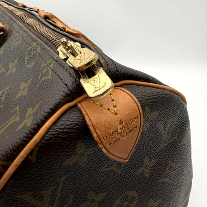 Louis Vuitton Keepall 45 Toile Monogram - détail zip double curseur laiton et cachet made in France