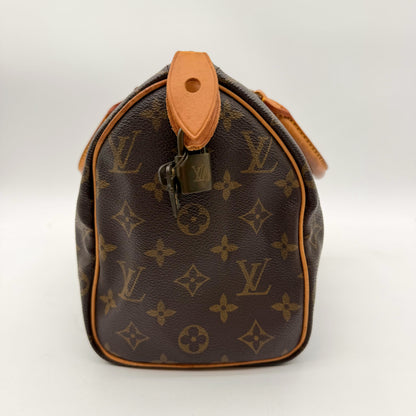 Louis Vuitton Speedy 25 - vue de côté avec cadenas doré