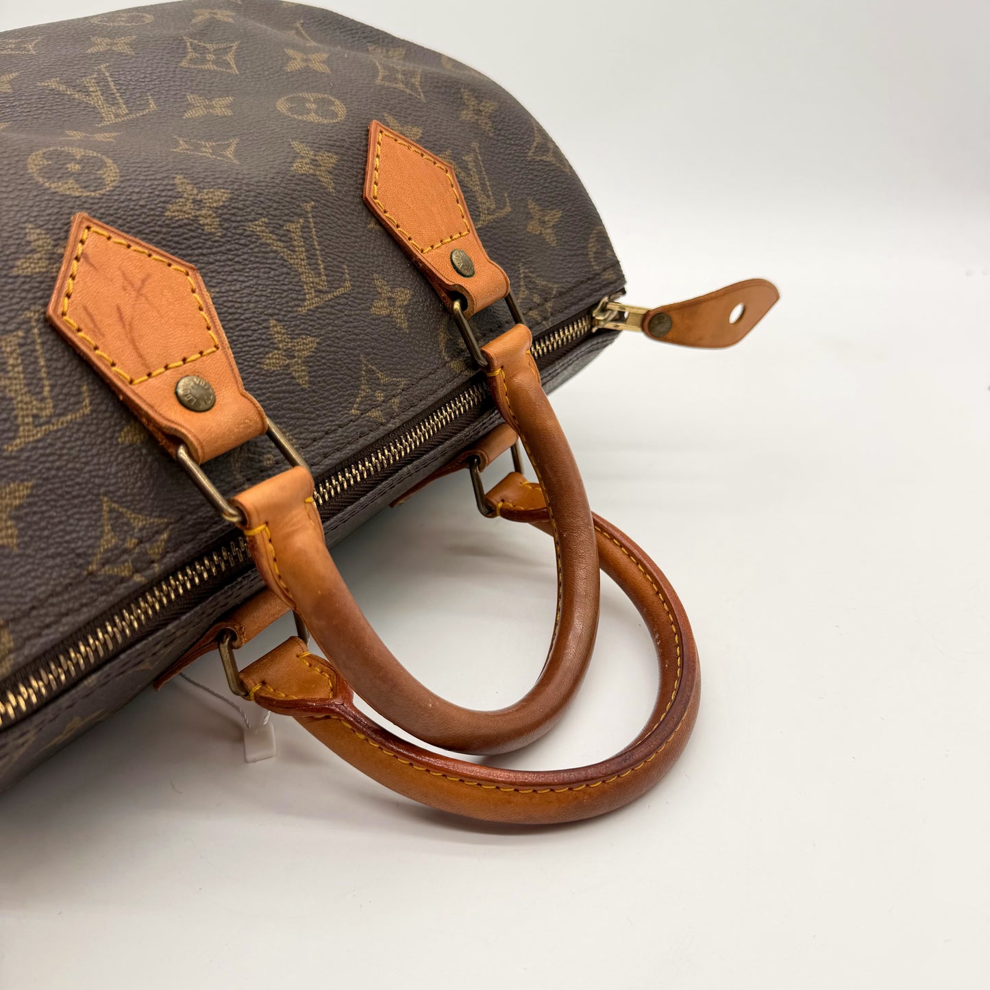 Louis Vuitton Speedy 25 - anses cuir naturel patiné et attaches