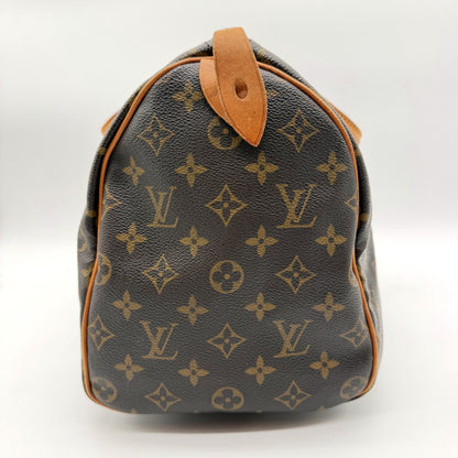 Louis Vuitton Speedy 35 Toile Monogram vintage - côté avec languette
