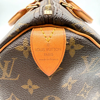 Louis Vuitton Speedy 40 - détail cachet cuir Louis Vuitton Paris made in France