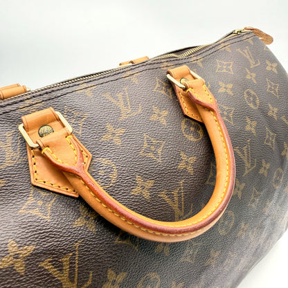 Louis Vuitton Speedy 40 - poignées cuir vachette et attaches laiton