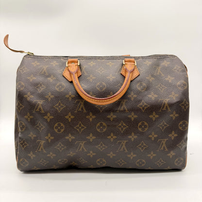 Louis Vuitton Speedy 35 Toile Monogram - vue arrière avec fermeture zip