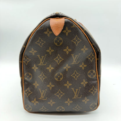 Louis Vuitton Speedy 35 Toile Monogram - profil côté, motif monogram