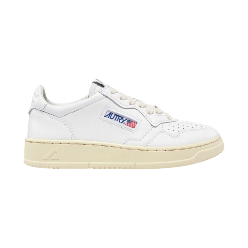 Autry Medalist Low White Leather