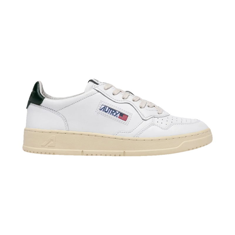 Autry Medalist Low White & Mountain Leather