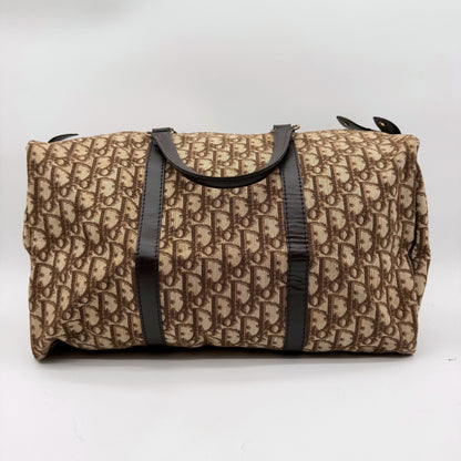 Dior Boston 40 toile Oblique marron - vue arriere