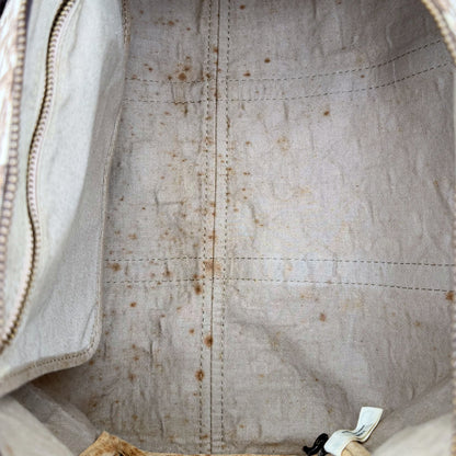 Dior Boston 40 toile Oblique marron - interieur toile beige