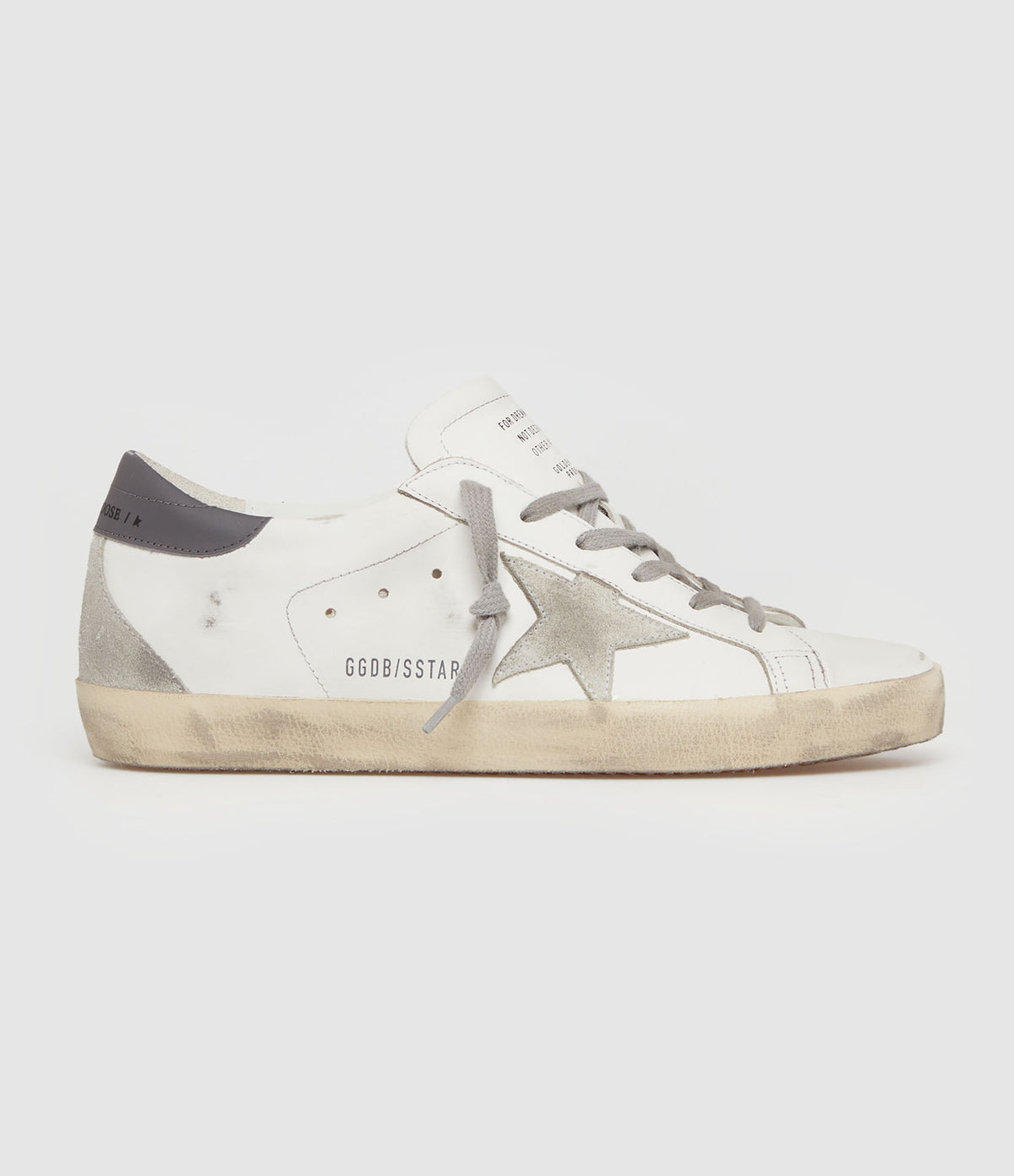 Golden Goose Super-Star cuir blanc étoile grise