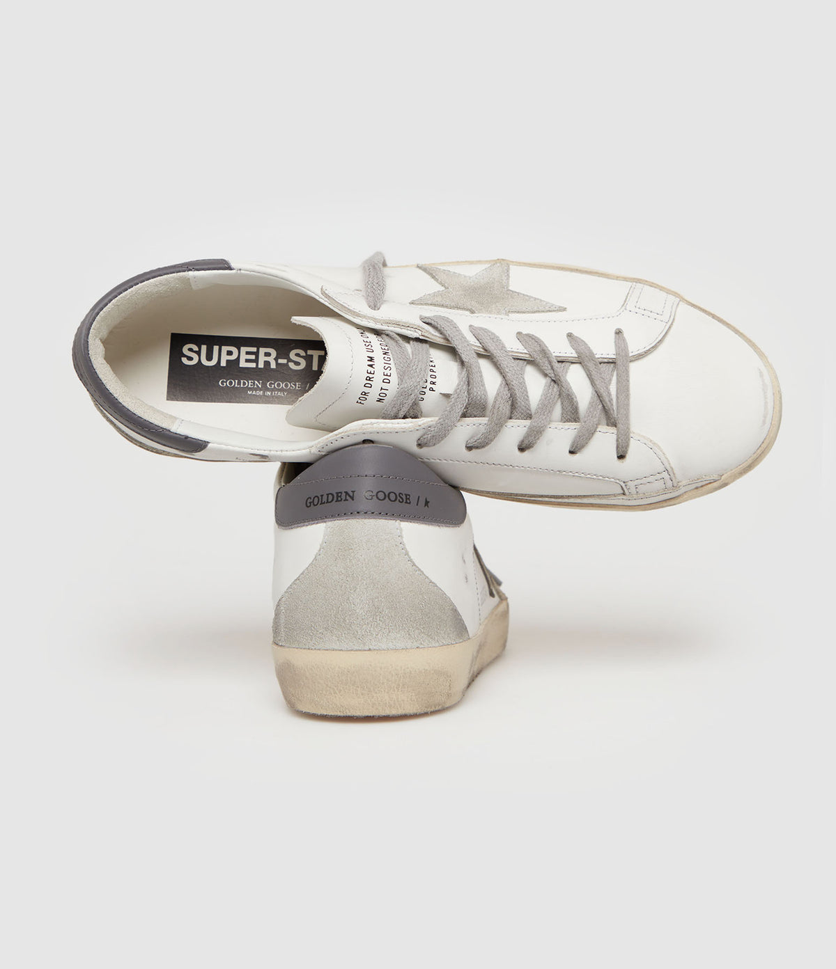 Golden Goose Super-Star cuir blanc étoile grise