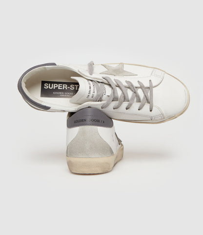 Golden Goose Super-Star cuir blanc étoile grise